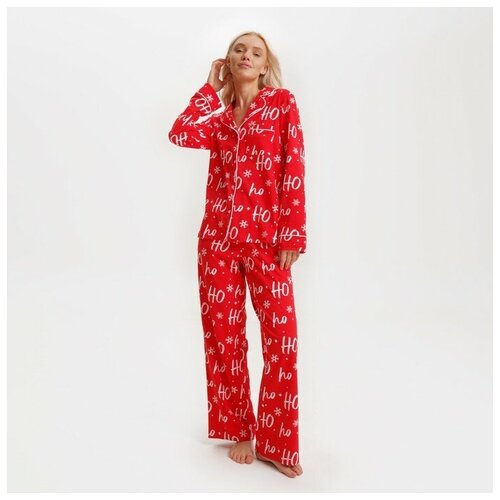 фото Пижама , брюки, рубашка, размер 40, красный pr-market