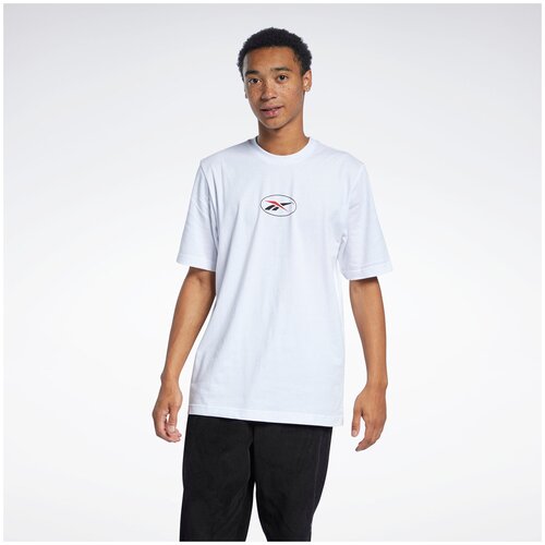 фото Футболка reebok classic glitch tee белый s gl1663