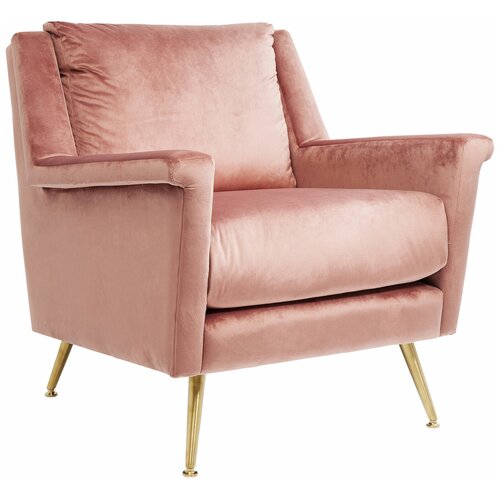 фото Kare кресло san diego, коллекция "сан-диего" 81*84*86, полиэстер, полиуретан, береза, сталь, розовый