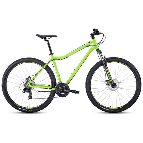 фото Велосипед forward sporting 29 2.2 disc (29" 21 ск. рост 19") 2020-2021, ярко- зеленый/черный, rbkw1m19g005