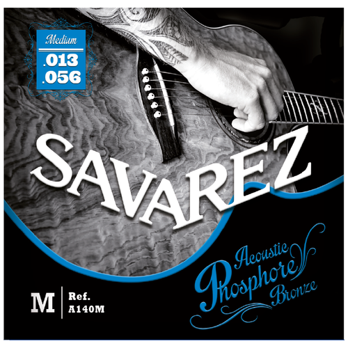 фото Струны для акустической гитары savarez a140m (13-55) medium