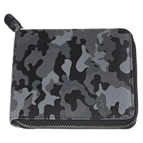 фото Zippo кошелёк zippo, серо-чёрный камуфляж, натуральная кожа, 12?2?10,5 см