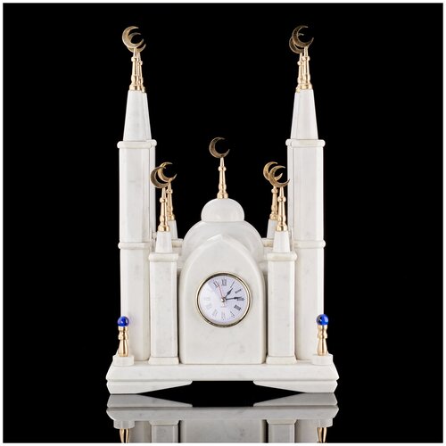 фото Часы из белого мрамора "мечеть" русь великая