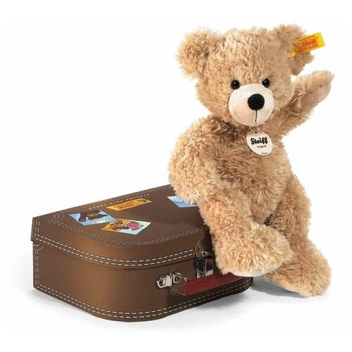фото Мягкая игрушка steiff fynn teddy bear in suitcase (штайф мишка тедди финн 28 см в чемодане)
