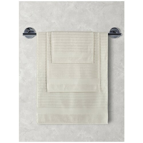 фото Махровое жаккардовое полотенце (1 шт) flow karna (кремовый), полотенце 50x90