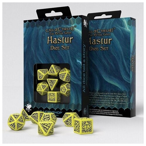 фото Набор кубиков для настольных ролевых игр (dungeons and dragons, dnd, d&d, pathfinder) - call of chtulhu: hastur dice set q workshop
