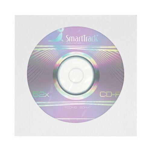 фото Конверт для cd/dvd дисков brauberg, 25шт., с окном (123599)