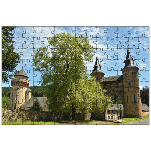 фото Магнитный пазл 27x18см."замок, ферма, башня" на холодильник lotsprints