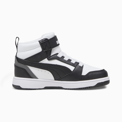 фото Кеды puma rebound v6 mid sneakers kids, размер 33.5, белый, черный