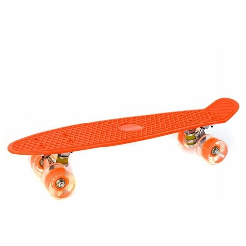 фото Скейт, скейтборд, роликовая доска, пенни борд, 55 см, 55 х 12 х 9 см оранжевый нет бренда