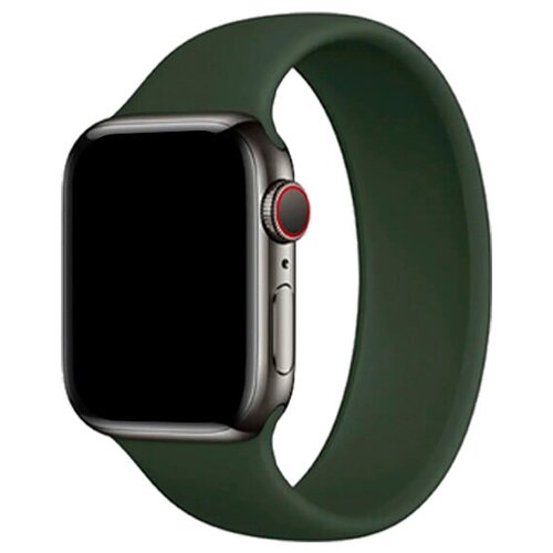 фото Ремешок-браслет силиконовый для apple watch 42/44мм (10), сосновый зеленый, m(145mm) greatcase