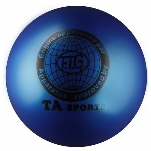 фото Мяч для художественной гимнастики металлик 300 г i-1 15 см синий mark19