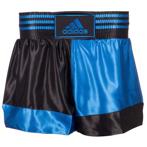 фото Шорты для кикбоксинга kick boxing short satin черно-синие (размер l) adidas