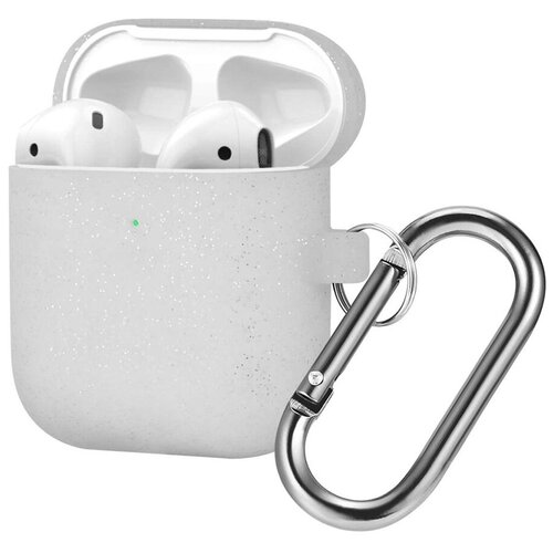 фото Чехол для apple airpods 1/2 силиконовый innozone hang case - серебристый (ap2-20c-mk-11)