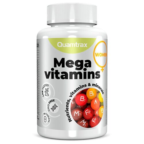 фото Quamtrax nutrition витаминно-минеральный комплекс quamtrax nutrition mega vitamins for women, 60 таб