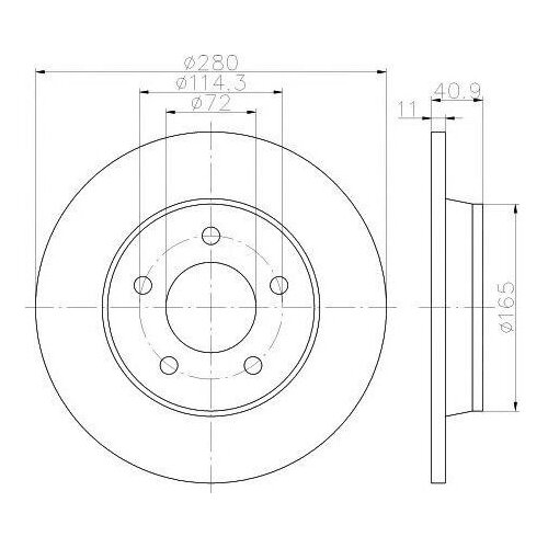 фото Valeo диск тормозной задний mazda iii v 05- 2шт