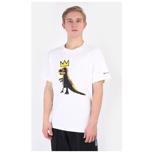 фото Мужская футболка converse x basquiat graphic белый , размер xxl