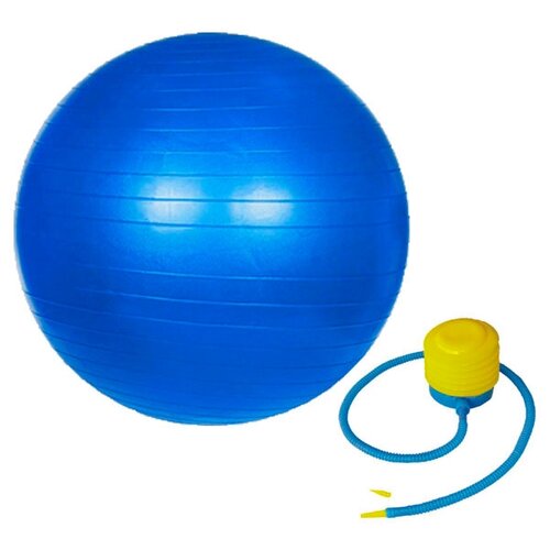 фото Мяч гимнастический 65 см, надувной фитнес мячик бол, антивзрыв, насос в комплекте 4емпион