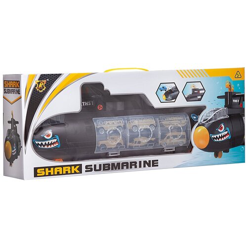 фото Подводная лодка в наборе с 5 военными машинками и вертолетом, в коробке - junfa toys [wa-17181]