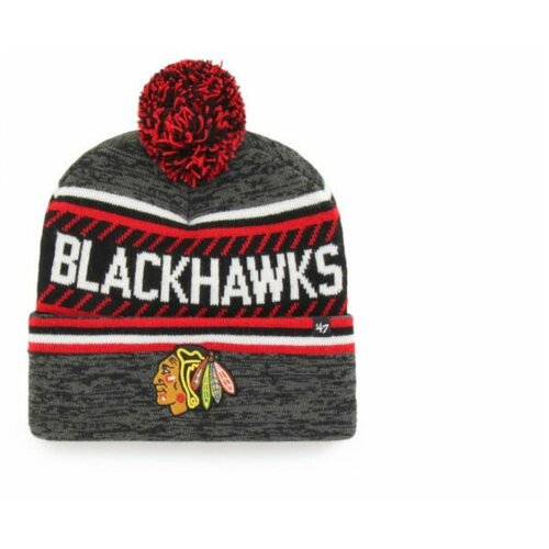 фото Шапка 47brand ice cap cuff knit chicago blackhawks(черный) '47 brand