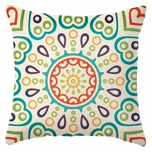 фото Декоративная подушка, льняная наволочка, цвет , 45х45 см 5 sisters