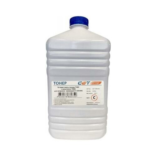 фото Cet тонер cet tf8c/tf8d cet7496463 голубой бутылка 463гр. (в компл.:девелопер) для принтера canon c3325i/3330i/3320