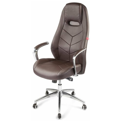 фото Компьютерное кресло дэфо trump, обивка: экокожа, цвет: коричневый