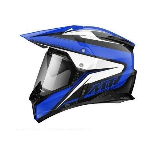 фото Шлем кроссовый mt synchrony duo sport duality (xxl, gloss black blue white) mt helmets