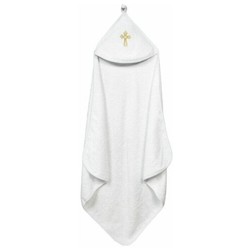 фото Полотенце крестильное с уголком amarobaby little angel gold (белый), 90х90 см.