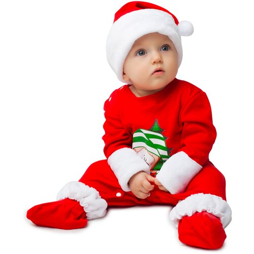 фото Комбинезон babyglory новогодний, размер 74, красный