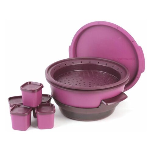 фото Набор 101° микрогурмэ в фиолетовом цвете и порционные стаканчики 8 шт. tupperware