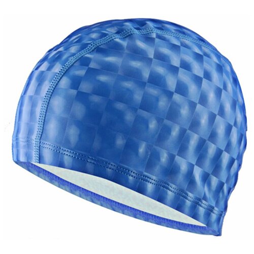 фото B31517-1 шапочка для плавания пу одноцветная 3d (синий) smart athletics