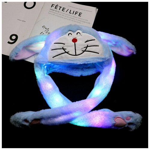 фото Tiptop / шапка - кот с двигающимися светящимися ушками (синяя)