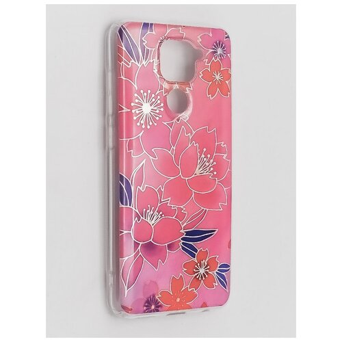 фото Накладка силиконовая flowers для xiaomi redmi note 9 вид2 ycase