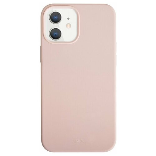 фото Чехол uniq lino antimicrobial для iphone 12 mini, цвет розовый (ip5.4hyb(2020)- linohpnk)