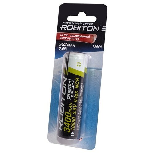 Аккумулятор ROBITON 3.4/Li18650 3400мАч с защитой аккумулятор