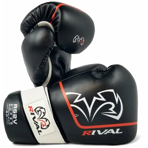 фото Перчатки боксерские rival rs2v super sparring gloves 2.0, 18 унций, черные