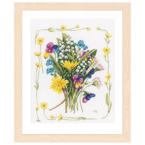 фото Lanarte набор для вышивания bouquet of field flowers 30 х 36 см (pn-0167125)