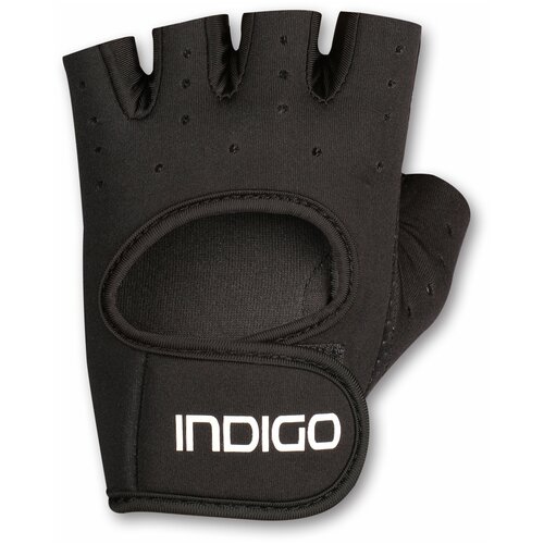 фото Перчатки для фитнеса женские indigo неопрен in200 черный l