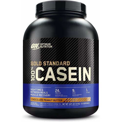 фото Казеиновый протеин optimum nutrition 100% casein gold standard 1800 г, шоколад - арахисовое масло