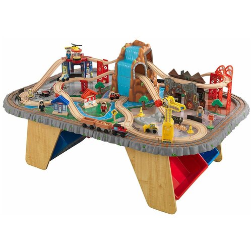 фото Игровой набор "горный тоннель" (waterfall junction train set & table) kidkraft
