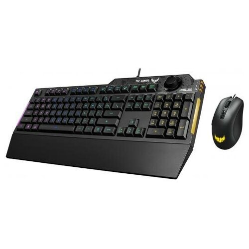 фото Asus набор asus tuf gaming combo k1 & m3 игровая клавиатура и мышь черные (usb, rgb подсветка, mech- brane, 7 кнопок, 7000 dpi, 90mp02a0- bcra00)