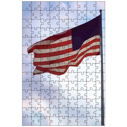 фото Магнитный пазл 27x18см."америка, флаг, соединенные штаты америки" на холодильник lotsprints