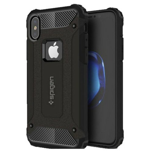 фото Противоударная накладка armor case для apple iphone xs max черный opt-mobile