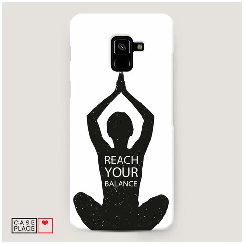 фото Чехол пластиковый samsung galaxy a8 plus 2018 йога баланс case place