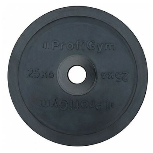 фото Диск 25 кг олимпийский, черный profigym