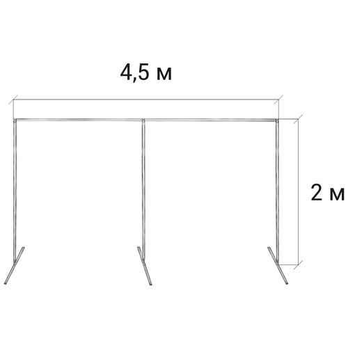 фото Стойка пресс волл для баннера (п-образная) 2 м. / 4,5 м. gozhy