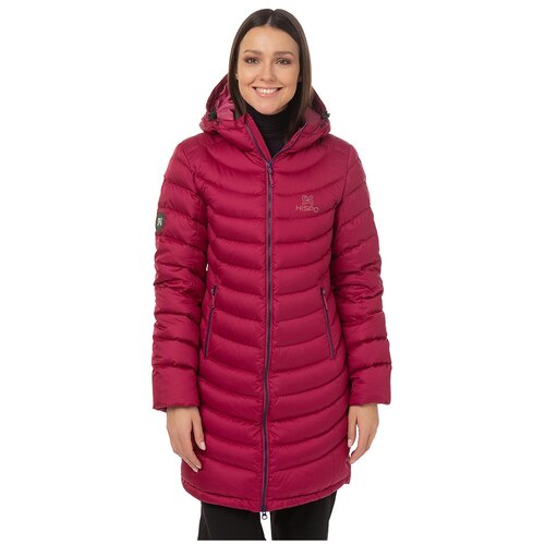 фото Пальто женское ливлонг, цвет красный, размер 44 hispo