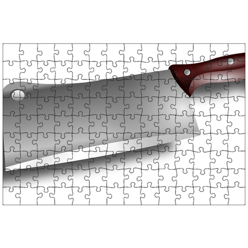 фото Магнитный пазл 27x18см."тесак, резать, кухня" на холодильник lotsprints