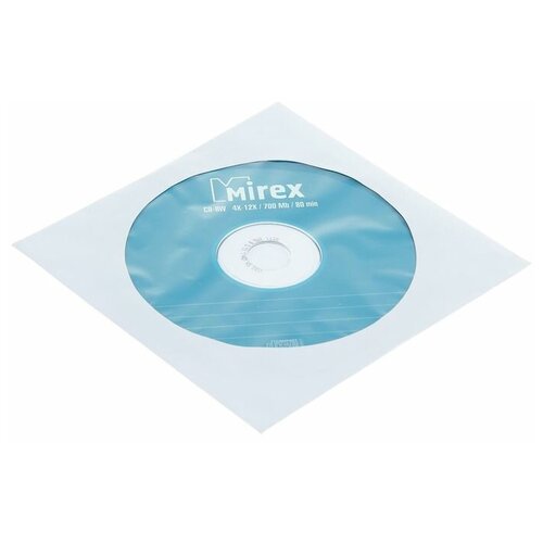 фото Mirex диск cd-rw mirex, 4-12x, 700 мб, конверт, 1 шт
